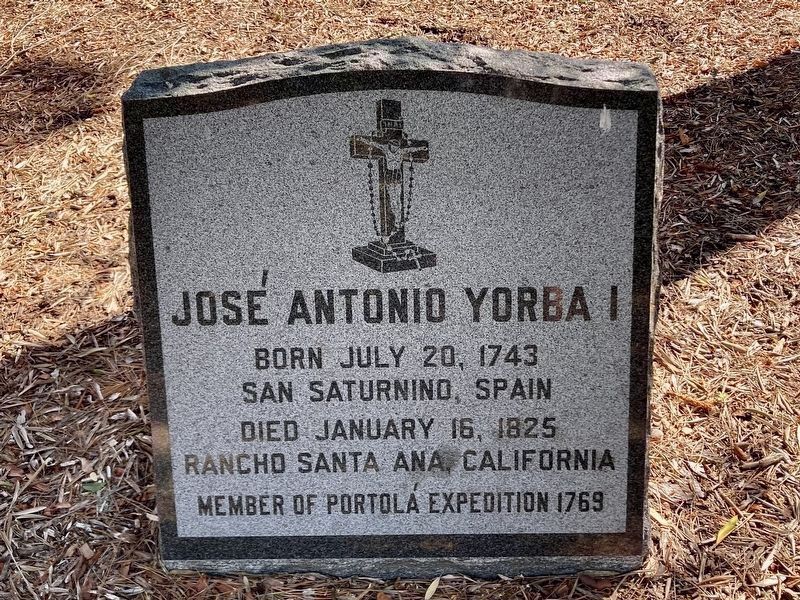 Jos� Antonio Yorba Gravesite image. Click for full size.