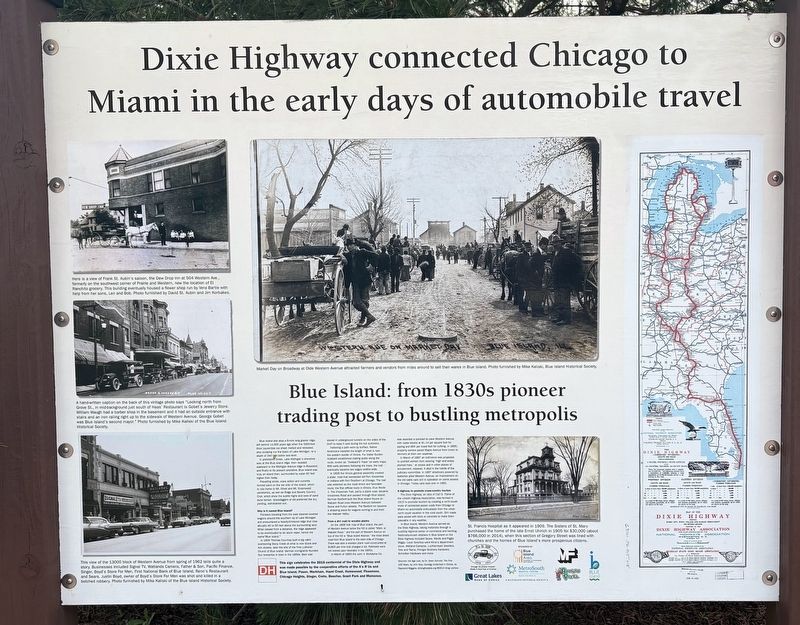 Dixie Highway connected Chicago to Miami in the early days of automobile travel Marker image. Click for full size.