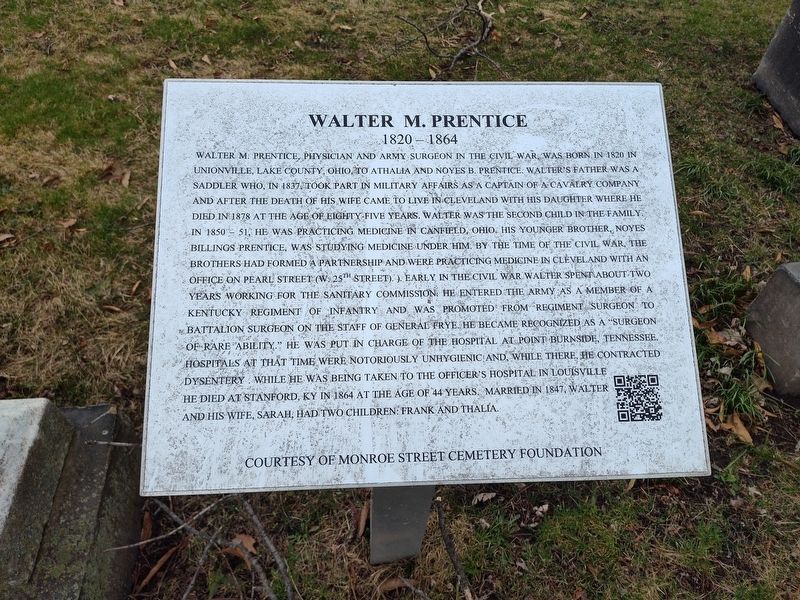 Walter M. Prentice Marker. Click for full size. Walter M. Prentice Marker image. Click for full size.