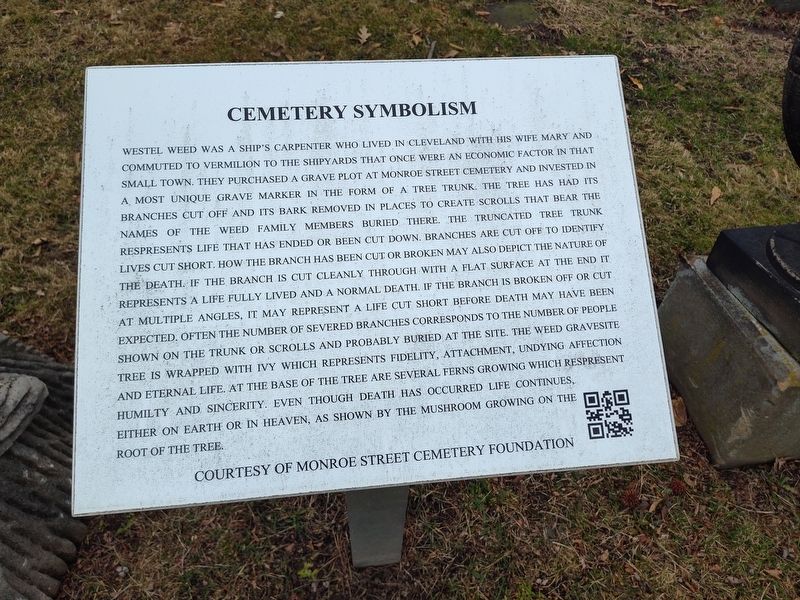 Cemetery Symbolism Marker image. Click for full size.