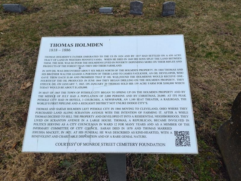 Thomas Holmden Marker image. Click for full size.