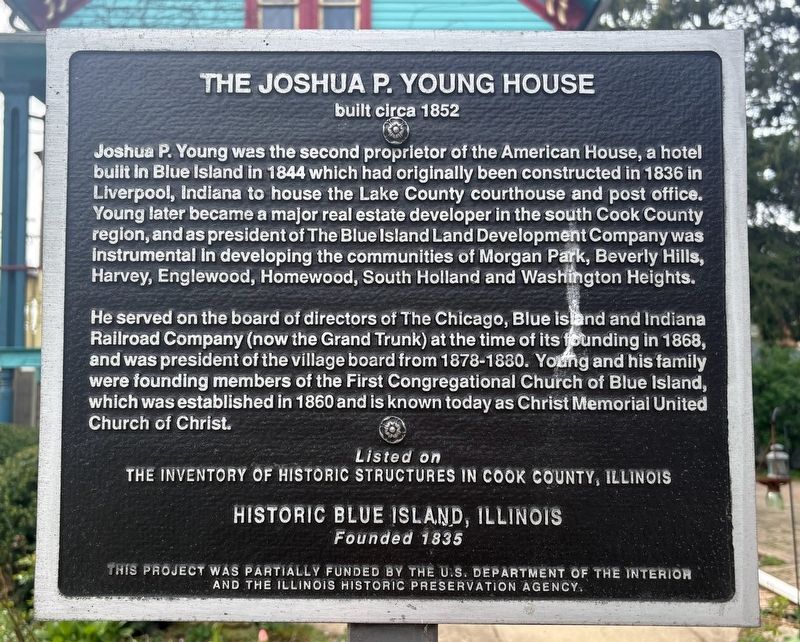 The Joshua P. Young House Marker. Click for full size. The Joshua P. Young House Marker image. Click for full size.
