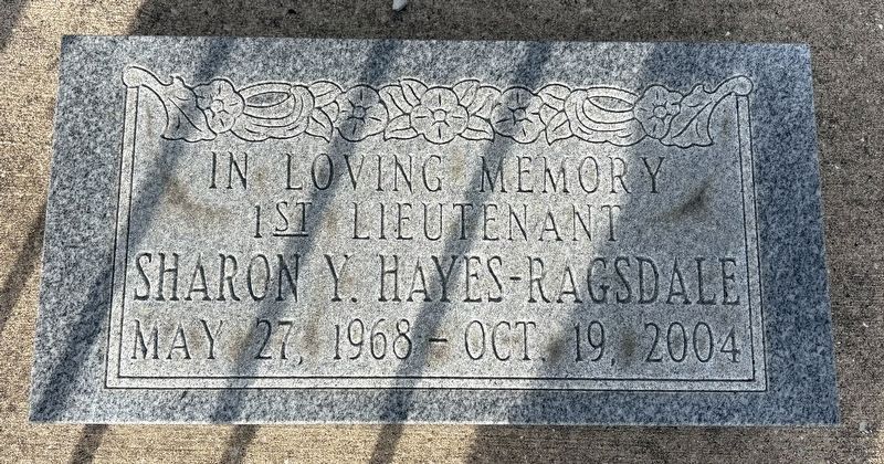 Sharon Y. Hayes-Ragsdale Marker. Click for full size. Sharon Y. Hayes-Ragsdale Marker image. Click for full size.
