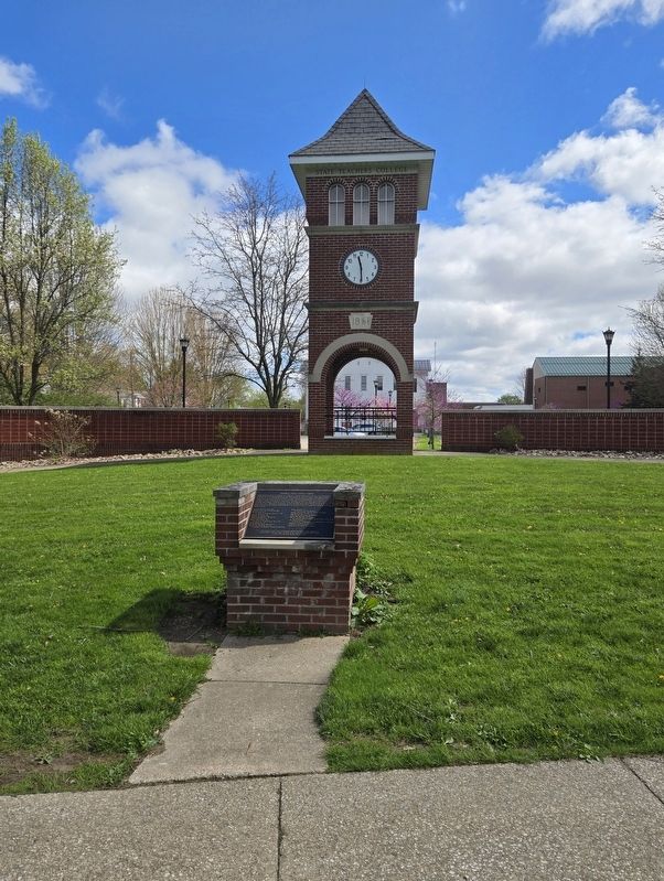 Normal Hall Clock Tower and Marker. Click for full size. Normal Hall Clock Tower and Marker image. Click for full size.