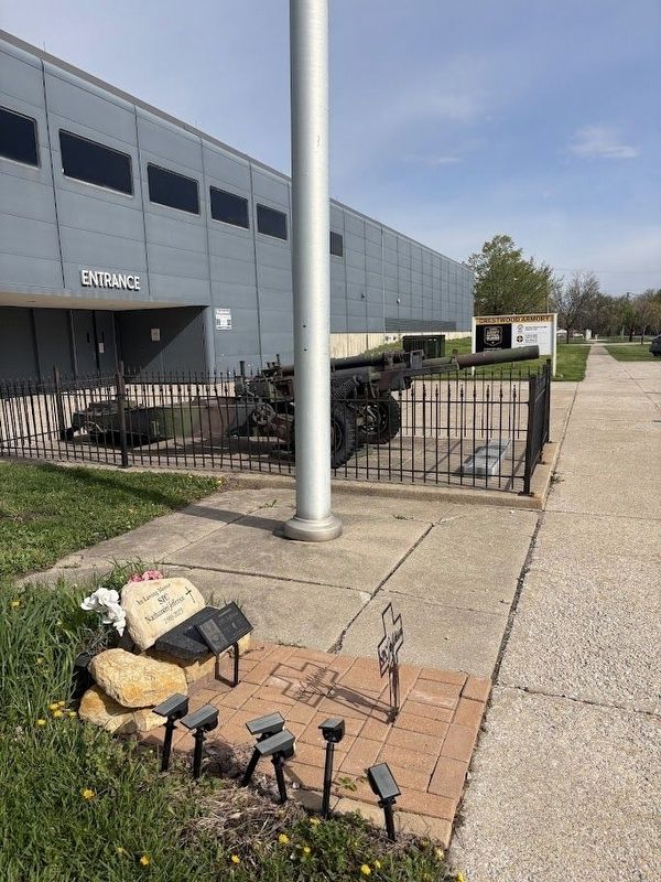 Four markers in front of Crestwood Armory. Click for full size. Four markers in front of Crestwood Armory image. Click for full size.