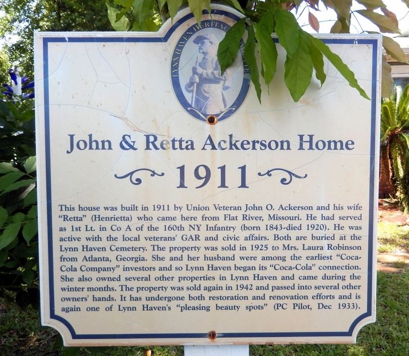 John & Retta Ackerson Home Marker. Click for full size. John & Retta Ackerson Home Marker image. Click for full size.