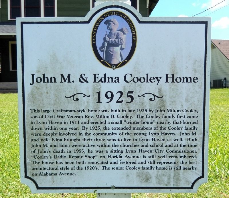John M. & Edna Cooley Home Marker. Click for full size. John M. & Edna Cooley Home Marker image. Click for full size.