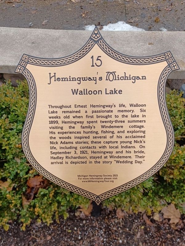 Walloon Lake Marker. Click for full size. Walloon Lake Marker image. Click for full size.
