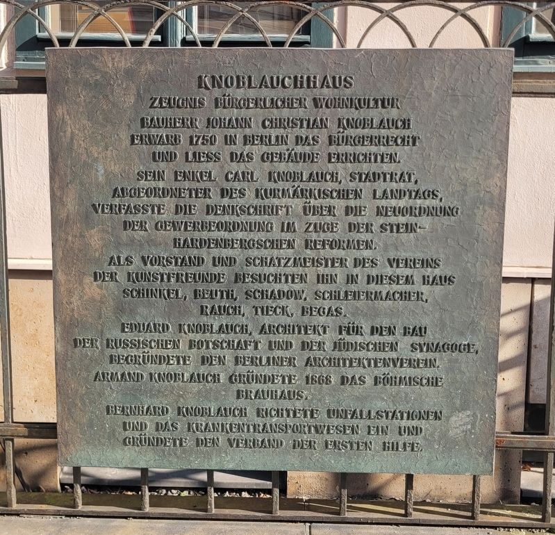 Knoblauchhaus / Knoblauch House Marker image. Click for full size.