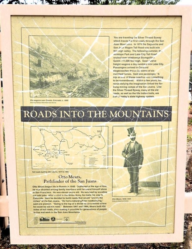 Roads into the Mountains Marker image. Click for full size.