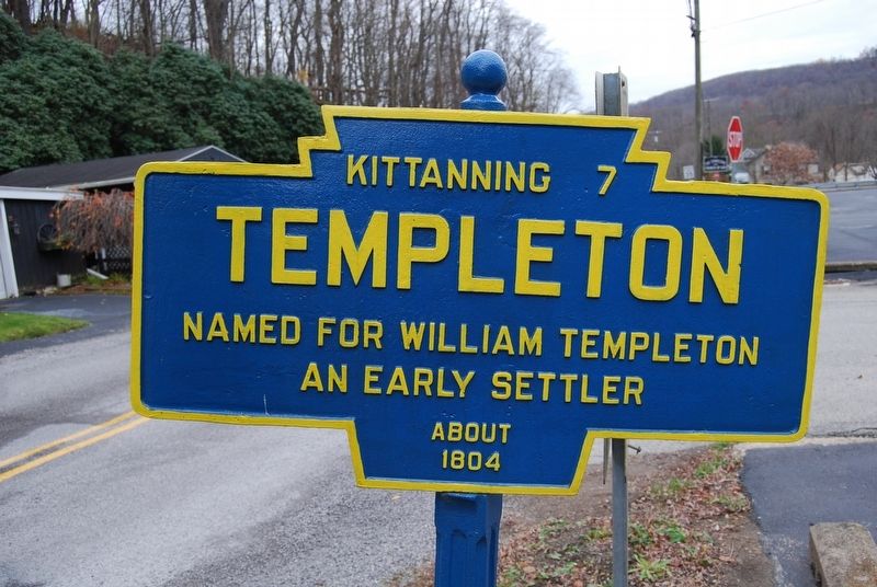 Templeton Marker image. Click for full size.
