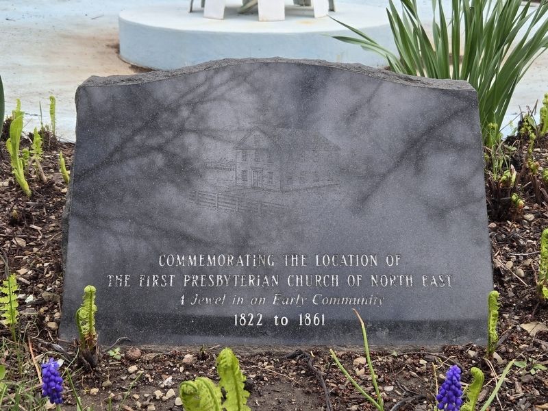 The First Presbyterian Church of North East Marker image. Click for full size.