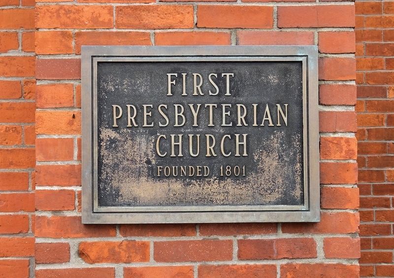 Plaque at Church Front Door image. Click for full size.