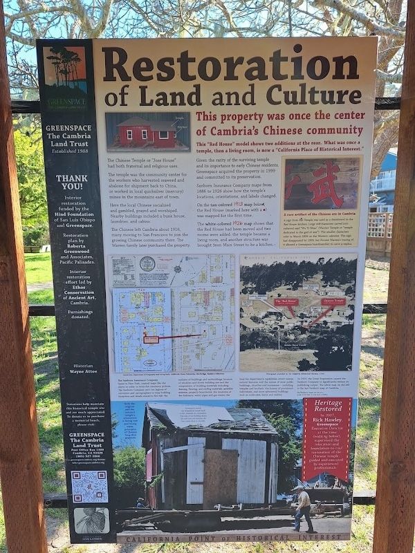 Restoration of Land and Culture Marker image. Click for full size.