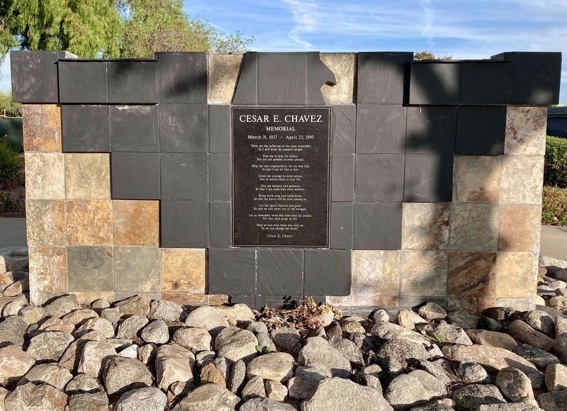 Cesar Chávez Memorial, panel 2. Click for full size. Cesar Chávez Memorial, panel 2 image. Click for full size.