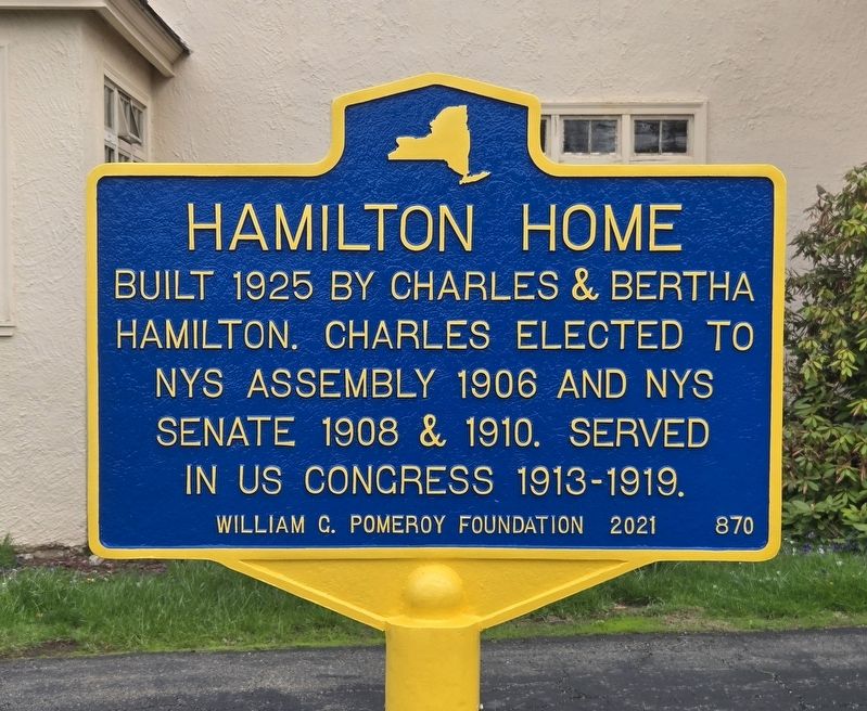 Hamilton Home Marker. Click for full size. Hamilton Home Marker image. Click for full size.