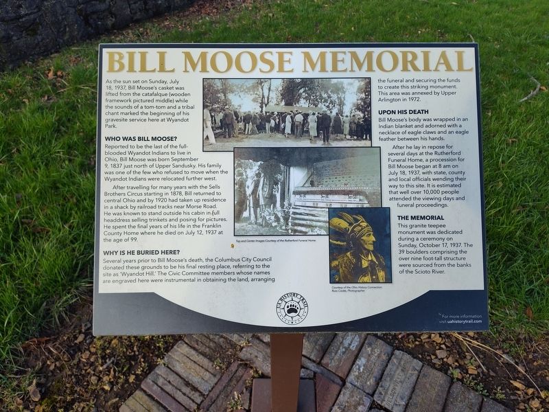 Bill Moose Memorial Marker image. Click for full size.