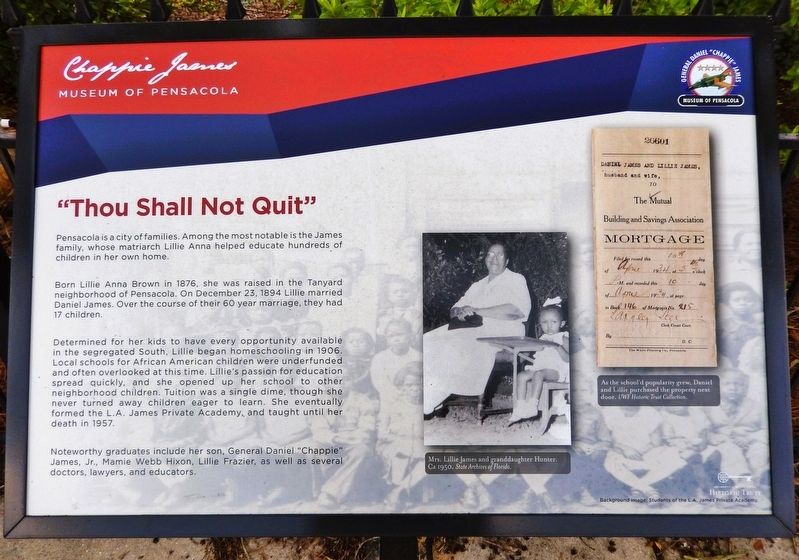 “Thou Shalt Not Quit” Marker. Click for full size. “Thou Shalt Not Quit” Marker image. Click for full size.