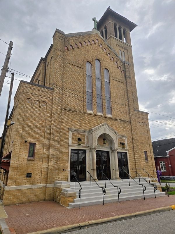 St. Francis Xavier Roman Catholic Church and Marker image. Click for full size.