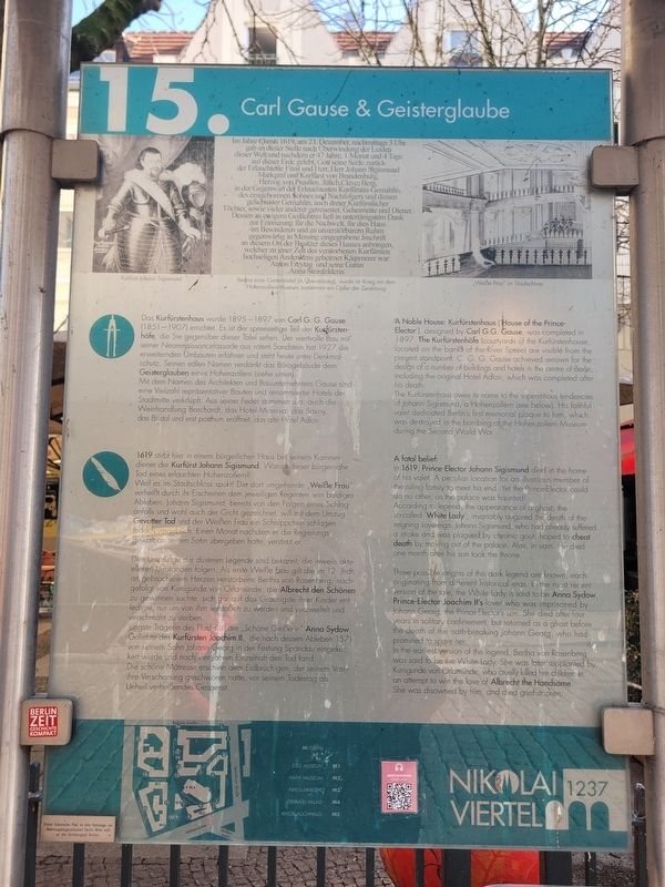 Carl Gause & Geisterglaube / Carl Gause & Belief in Ghosts Marker image. Click for full size.