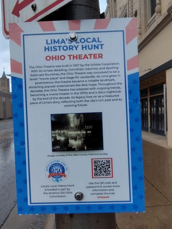 Ohio Theater Marker image. Click for full size.