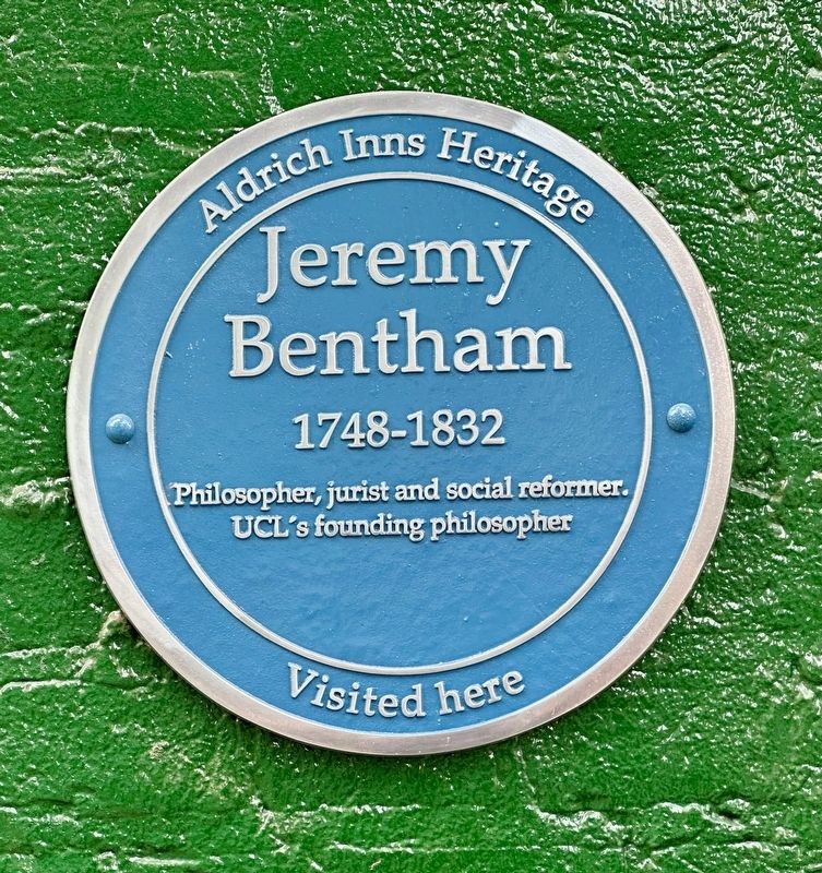 Jeremy Bentham Marker. Click for full size. Jeremy Bentham Marker image. Click for full size.