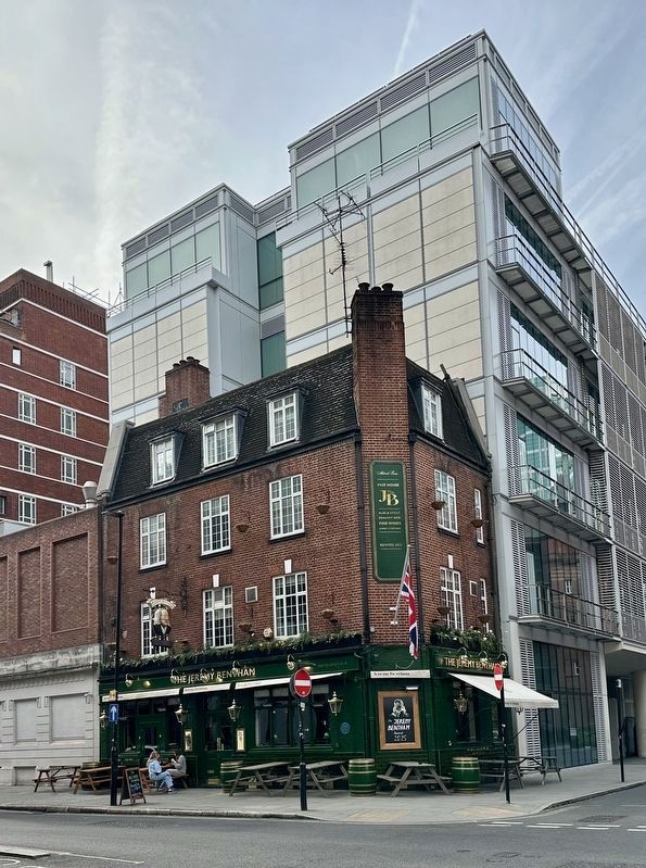 Jeremy Bentham Pub and Marker. Click for full size. Jeremy Bentham Pub and Marker image. Click for full size.