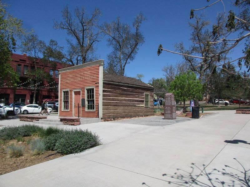Log House and marker. Click for full size. Log House and marker image. Click for full size.