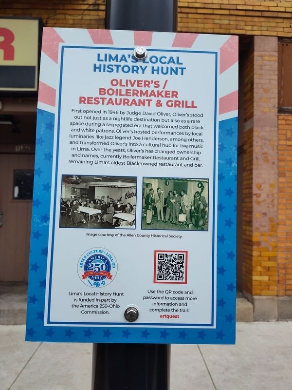 Oliver's / Boilermaker Restaurant & Grill Marker image. Click for full size.