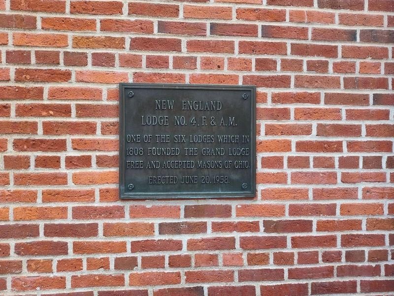 New England Lodge No. 4, F. & A. M. Marker image. Click for full size.