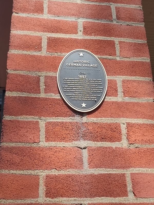 Historic German Village Marker image. Click for full size.
