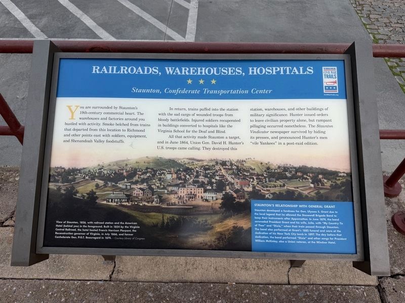 Railroads, Warehouses, Hospitals Marker image. Click for full size.