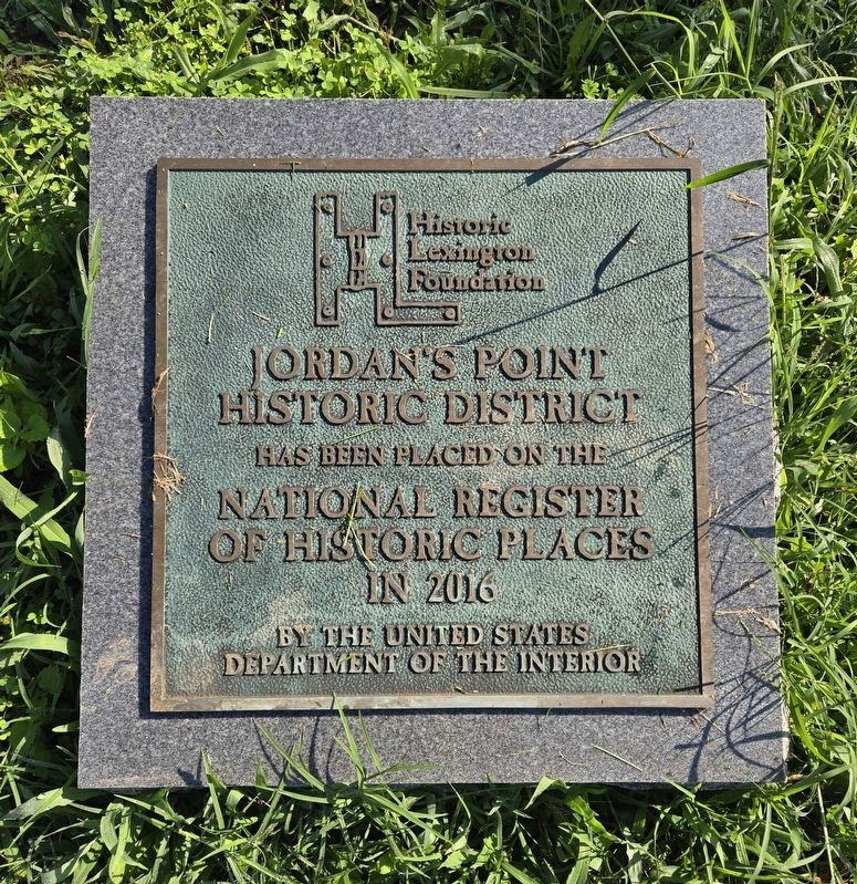 Jordan's Point Historic District Marker. Click for full size. Jordan's Point Historic District Marker image. Click for full size.