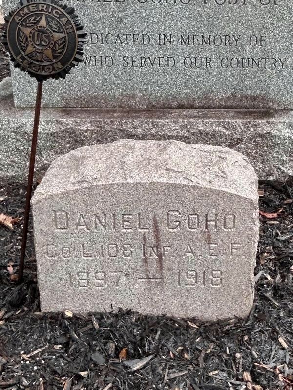 Daniel Goho Memorial. Click for full size. Daniel Goho Memorial image. Click for full size.