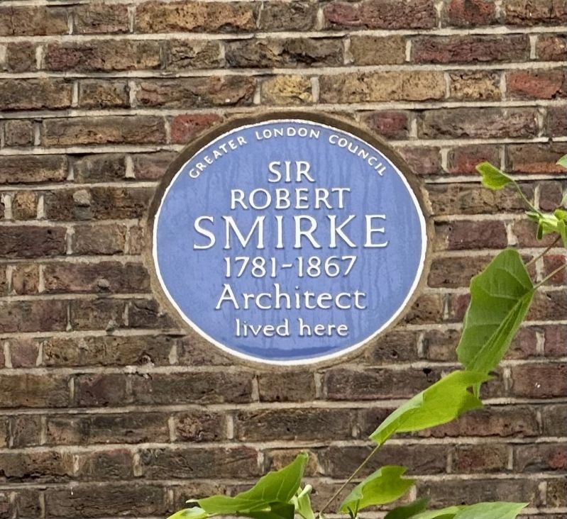 Sir Robert Smirke Marker. Click for full size. Sir Robert Smirke Marker image. Click for full size.