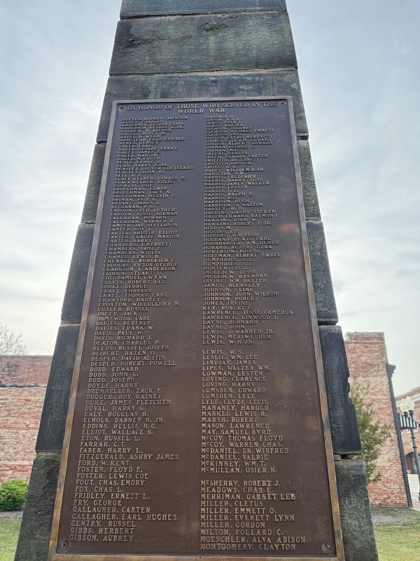 World War I Memorial image. Click for full size.