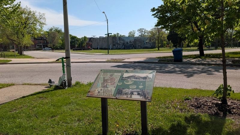 The Arcade Marker looking toward the site of the Arcade. Click for full size. The Arcade Marker looking toward the site of the Arcade image. Click for full size.
