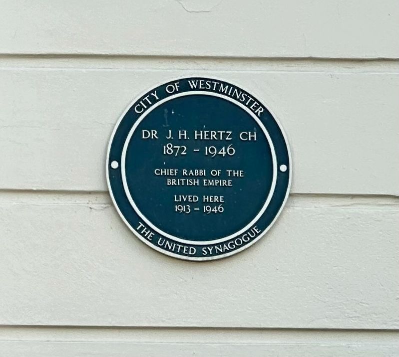 Dr Joseph H. Hertz CH Marker image. Click for full size.