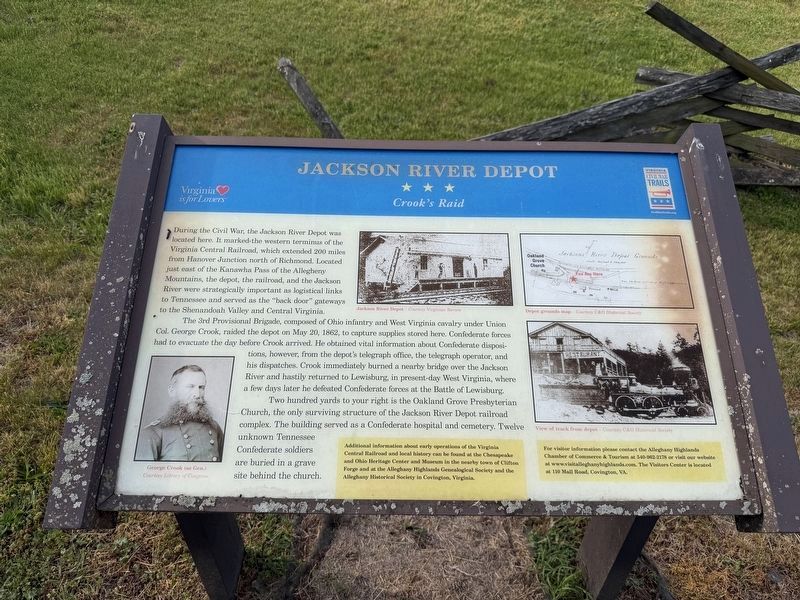 Jackson River Depot Marker image. Click for full size.