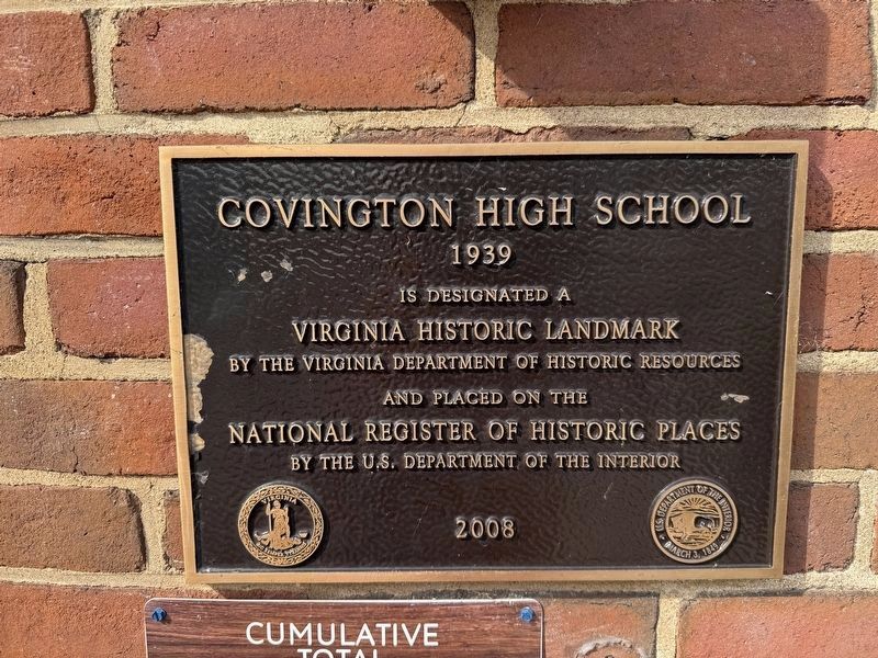 Covington High School Marker image. Click for full size.
