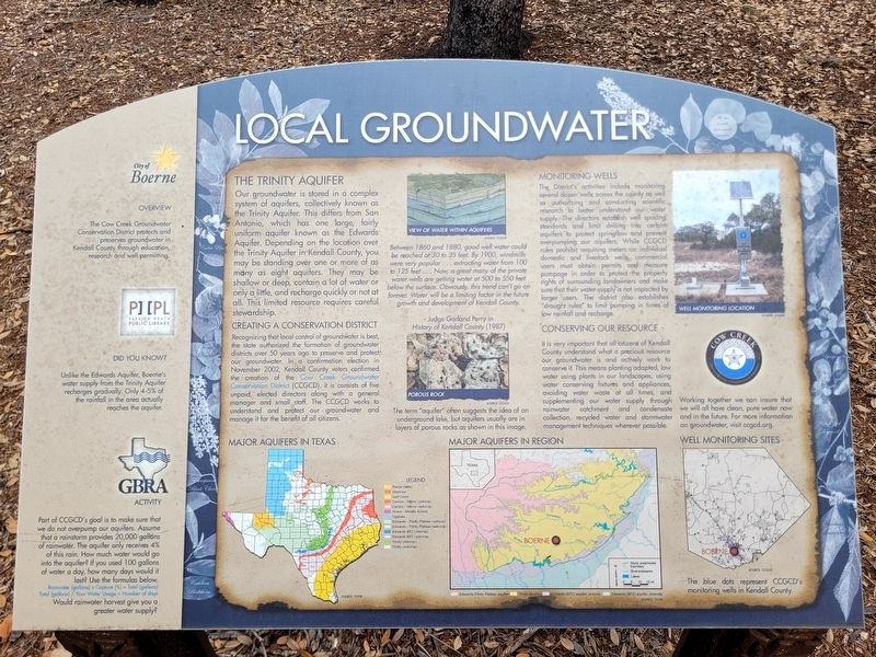 Local Groundwater Marker. Click for full size. Local Groundwater Marker image. Click for full size.