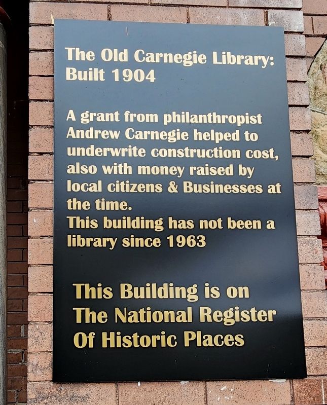 The Old Carnegie Library Marker image. Click for full size.