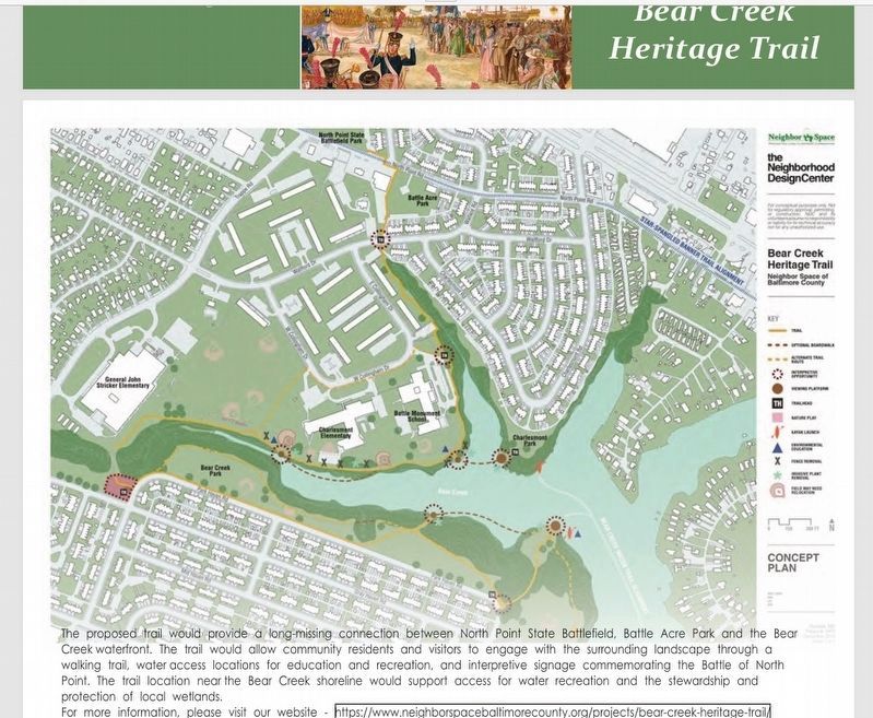 North Point State Battlefield - Bear Creek Heritage Trail. Click for full size. North Point State Battlefield - Bear Creek Heritage Trail image. Click for full size.
