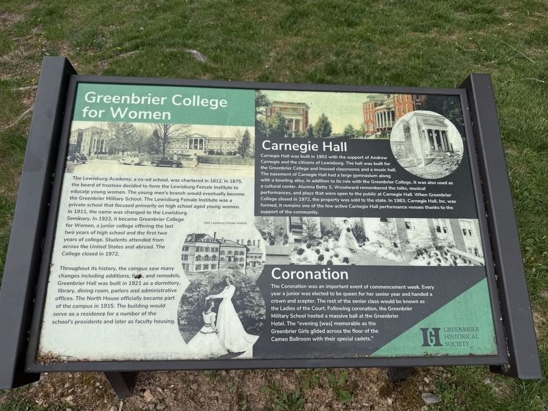 Greenbrier College for Women Marker image. Click for full size.