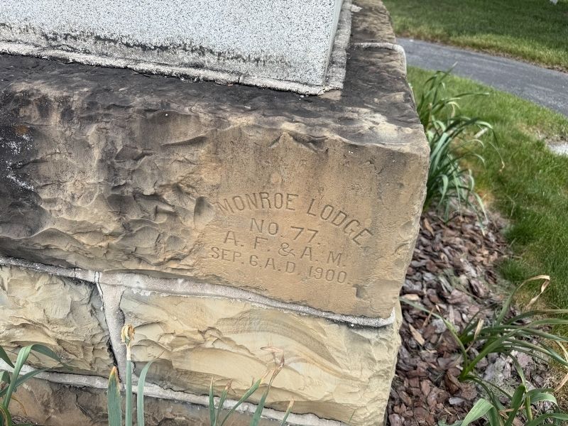Corner of memorial. Click for full size. Corner of memorial image. Click for full size.