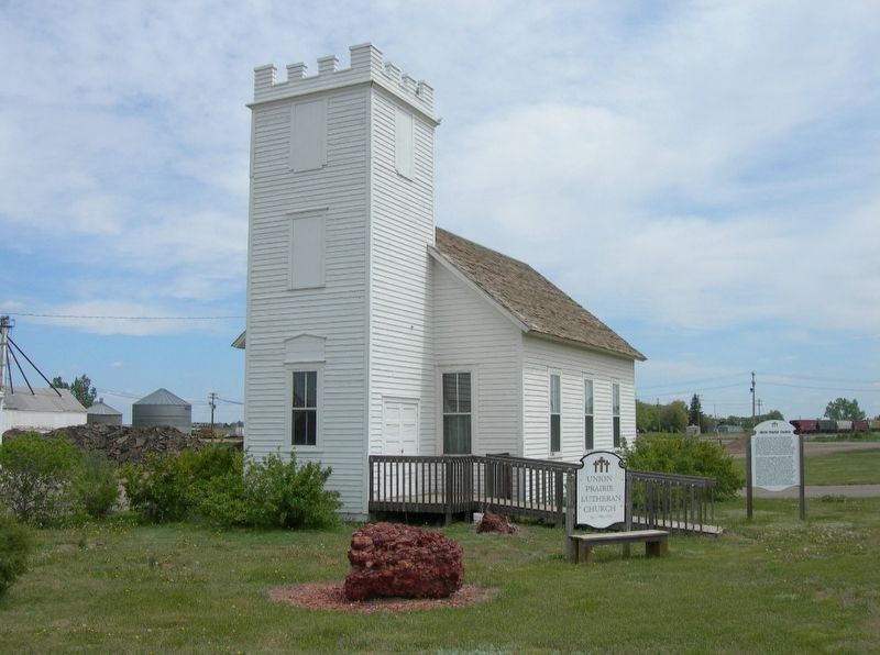 Union Prairie Church & Marker. Click for full size. Union Prairie Church & Marker image. Click for full size.