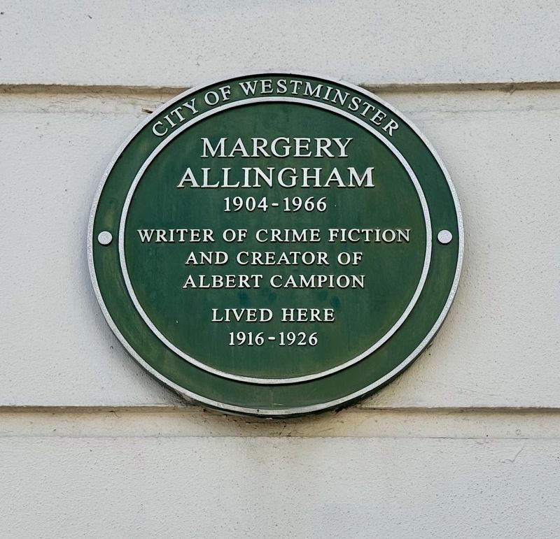 Margery Allingham Marker. Click for full size. Margery Allingham Marker image. Click for full size.