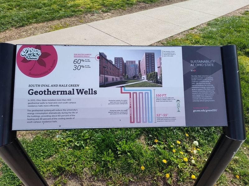 South Oval and Hale Green Geothermal Wells Marker. Click for full size. South Oval and Hale Green Geothermal Wells Marker image. Click for full size.