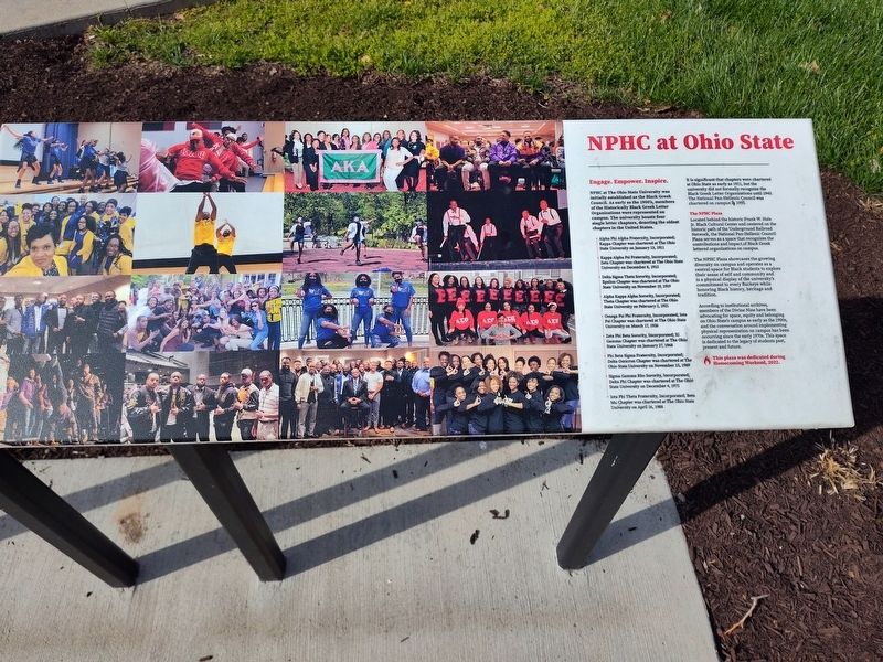 NPHC at Ohio State Marker. Click for full size. NPHC at Ohio State Marker image. Click for full size.