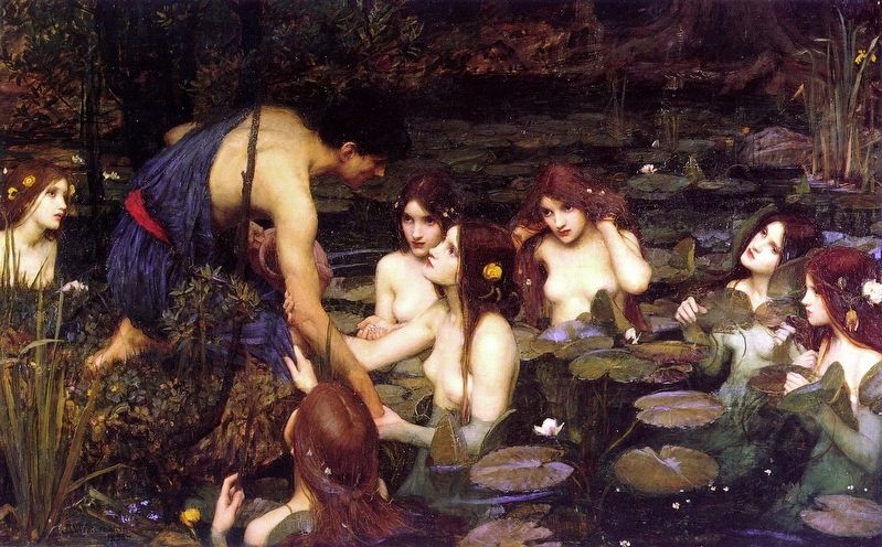 Hylas and the Water Nymphs image. Click for full size.